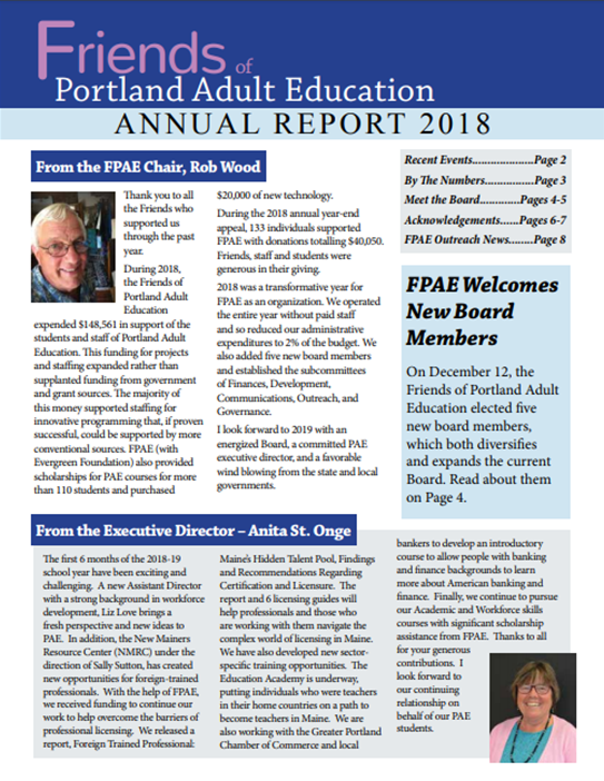 PAE Annual Report 2021 cover
